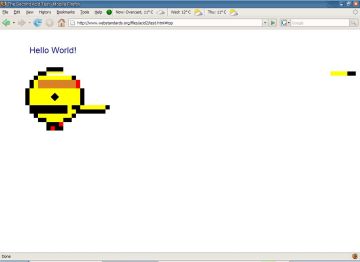 Acid2 tests uz Mozilla Firefox 2